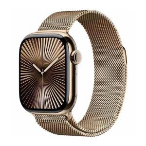 Умные часы Apple Watch Series 10 42 мм из титана золотого цвета, миланский сетчатый браслет золотого цвета Умные часы Apple Watch Series 10 42 мм из титана золотого цвета, миланский сетчатый браслет золотого цвета