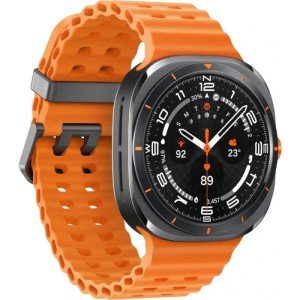 Умные часы Samsung Galaxy Watch Ultra 47mm LTE (SM-L705), черный титан c оранжевым ремешком Умные часы Samsung Galaxy Watch Ultra 47mm LTE (SM-L705), черный титан c оранжевым ремешком