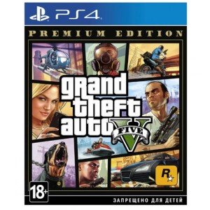 Игра на диске Grand Theft Auto V. Premium Edition PS4, русские субтитры