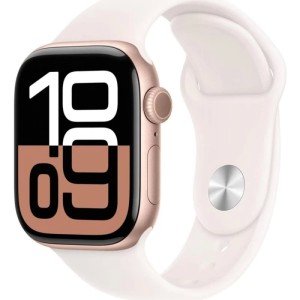 Часы Apple Watch Series 10 42mm Rose Gold Aluminum Case with Light Blush Sport Band MWWH3 S/M Часы Apple Watch Series 10 42mm Rose Gold Aluminum Case with Light Blush Sport Band MWWH3 S/M