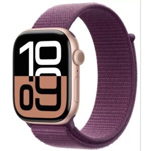 Часы Apple Watch Series 10 42mm Rose Gold Aluminum Case with Sport Loop Plum, MWWK3 Часы Apple Watch Series 10 42mm Rose Gold Aluminum Case with Sport Loop Plum, MWWK3