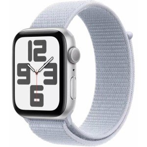 Часы Apple Watch SE (2024) 44mm Silver Aluminium Case with Cloud Blue Sport Loop MXET3 Часы Apple Watch SE (2024) 44mm Silver Aluminium Case with Cloud Blue Sport Loop MXET3