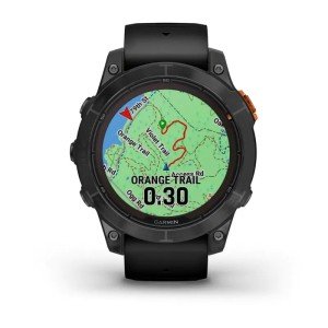 Умные часы Garmin fēnix 7 Pro Solar Edition серый с черным ремешком