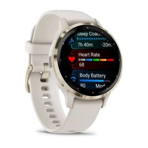 Умные часы Garmin Venu 3S цвета слоновой кости с золотистым безелем