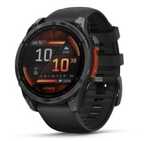 Умные часы Garmin Fenix 8, 47 мм, AMOLED, Slate Gray with black silicone band Умные часы Garmin Fenix 8, 47 мм, AMOLED, Slate Gray with black silicone band