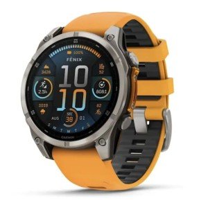 Умные часы Garmin Fenix 8, 47 мм, AMOLED, Sapphire Titanium with spark orange/graphite silicone band Умные часы Garmin Fenix 8, 47 мм, AMOLED, Sapphire Titanium with spark orange/graphite silicone band