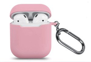 Силиконовый чехол для Apple AirPods с карабином Pink Силиконовый чехол для Apple AirPods с карабином Pink