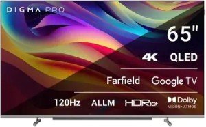 65" Телевизор DIGMA PRO QLED 65L, QLED, 4K Ultra HD, черный, СМАРТ ТВ, Google TV
