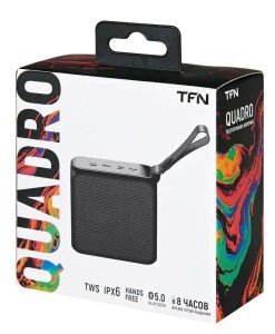 Портативная колонка TFN Quadro Black (TFN-BS03-01BK) Портативная колонка TFN Quadro Black (TFN-BS03-01BK)