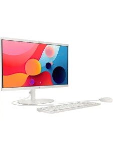 Моноблок HP 22-dg0008ci, 21.45" (1920x1080) VA / Intel Processor N100 / 8 DDR5 / 512 ГБ SSD / Intel UHD Graphics / Без ОС / Клавиатура, мышь, Белый (A2PB5EA#UUQ)