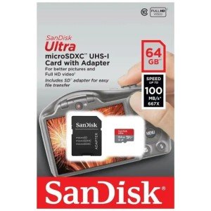 Карта памяти SanDisk microSDXC 64Gb Class 10, UHS-I, R 100МБ/с, адаптер на SD (SDSQUNR-064G-GN3MA) Карта памяти SanDisk microSDXC 64Gb Class 10, UHS-I, R 100МБ/с, адаптер на SD (SDSQUNR-064G-GN3MA)