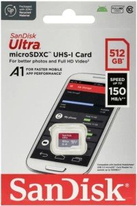 Карта памяти Sandisk microSDXC 512Gb class 10 UHS-1 A1, (SDSQUAC-512G-GN6MN) Карта памяти Sandisk microSDXC 512Gb class 10 UHS-1 A1, (SDSQUAC-512G-GN6MN)