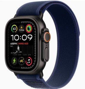 Часы Apple Watch Ultra 2 GPS + Cellular 49mm Black Titanium Case/With Blue Trail Loop S/M Часы Apple Watch Ultra 2 GPS + Cellular 49mm Black Titanium Case/With Blue Trail Loop S/M