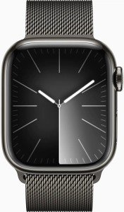 Apple Watch 9 41 Stainless Steel Graphite Milanese Loop Apple Watch 9 41 Stainless Steel Graphite Milanese Loop