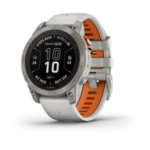 Garmin fenix 7 Pro – Sapphire Solar Edition Titanium with Fog Gray/Ember Orange Band (010-02777-21) Garmin fenix 7 Pro – Sapphire Solar Edition Titanium with Fog Gray/Ember Orange Band (010-02777-21)