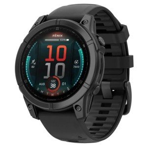 Garmin FENIX E 47mm Amoled Slate Gray Steel With Black Silicone Band Garmin FENIX E 47mm Amoled Slate Gray Steel With Black Silicone Band