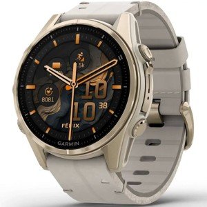 Смарт-часы Garmin Fenix 8 43mm Amoled Sapphire (010-02903-40) Soft Gold Stainless Steel with Fog Gray Leather Band Смарт-часы Garmin Fenix 8 43mm Amoled Sapphire (010-02903-40) Soft Gold Stainless Steel with Fog Gray Leather Band