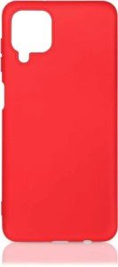 Силиконовый чехол с микрофиброй DF для Samsung Galaxy A22/M22 (SM-A225) Красный Силиконовый чехол с микрофиброй DF для Samsung Galaxy A22/M22 (SM-A225) Красный