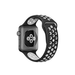 Ремешок DF для Apple Watch 42/44/45/49mm iSportBand-02 Black-White Ремешок DF для Apple Watch 42/44/45/49mm iSportBand-02 Black-White