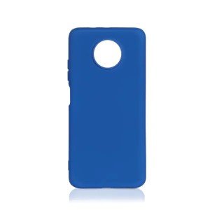 Силиконовый чехол DF с микрофиброй для Xiaomi Redmi Note 9T Синий Силиконовый чехол DF с микрофиброй для Xiaomi Redmi Note 9T Синий
