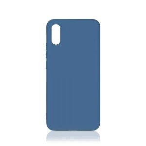Силиконовый чехол с микрофиброй DF для Xiaomi Redmi 9A Синий Силиконовый чехол с микрофиброй DF для Xiaomi Redmi 9A Синий