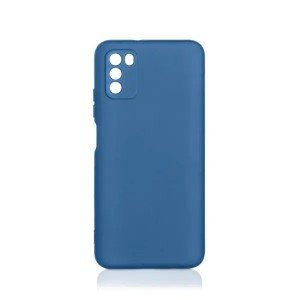 Силиконовый чехол с микрофиброй DF для Xiaomi Note 10 5G/Note 10T/Poco M3 Pro Синий Силиконовый чехол с микрофиброй DF для Xiaomi Note 10 5G/Note 10T/Poco M3 Pro Синий