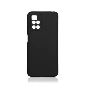 Силиконовый чехол DF с микрофиброй для Xiaomi Redmi 10/10 Prime Синий