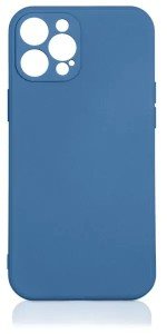 Накладка силикон с микрофиброй DF для iPhone 13 Pro Max Синий Накладка силикон с микрофиброй DF для iPhone 13 Pro Max Синий