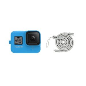 Силиконовый чехол Telesin для GoPro HERO 8 Black ( GP-PTC-801-BL) Blue