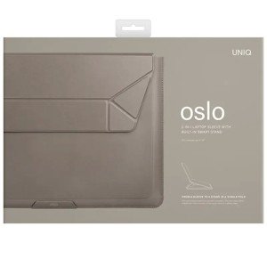 Чехол-подставка Uniq OSLO Laptop Sleeve для ноутбуков 14 Gray