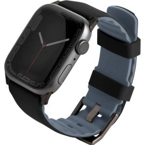 Ремешок Uniq Linus Airsoft Silicone 45mm Apple Watch Black (45MM-LINUSBLK)