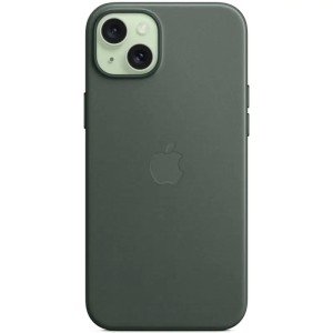 Чехол Apple FineWoven with MagSafe для iPhone 15 Evergreen Чехол Apple FineWoven with MagSafe для iPhone 15 Evergreen