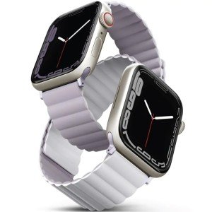 Ремешок Uniq Revix reversible Magnetic для Apple Watch 44/45/49 Lilac/White