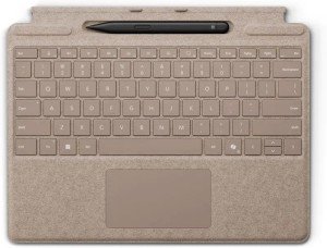 Microsoft Клавиатура Surface Pro 8/9/10/11/Pro X Signature Alcantara Keyboard Sand с креплением для стилуса