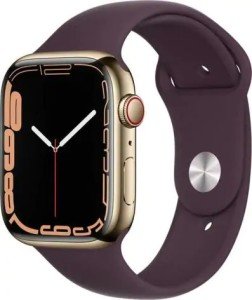 Apple Watch Series 7 GPS + Cellular 41mm Stainless Steel Case with Dark Cherry Sport Band MKHY3 (gold / золотистый) Apple Watch Series 7 GPS + Cellular 41mm Stainless Steel Case with Dark Cherry Sport Band MKHY3 (gold / золотистый)