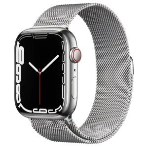 Apple Watch Series 7 GPS + Cellular 45mm Stainless Steel Case with Milanese Loop (серебристый) Apple Watch Series 7 GPS + Cellular 45mm Stainless Steel Case with Milanese Loop (серебристый)