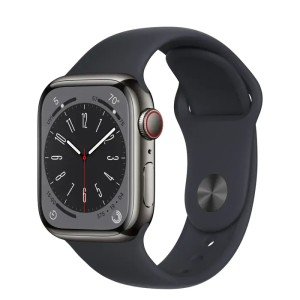 Apple Watch Series 7 GPS + Cellular 45mm Stainless Steel Case with Midnight Sport band (graphite / графит) Apple Watch Series 7 GPS + Cellular 45mm Stainless Steel Case with Midnight Sport band (graphite / графит)