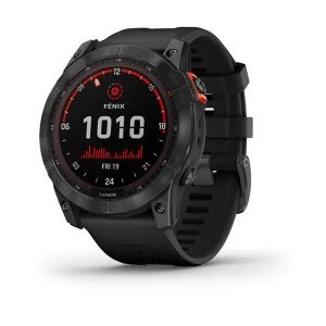 Часы Garmin Fenix 7X Solar серый с черным ремешком Часы Garmin Fenix 7X Solar серый с черным ремешком