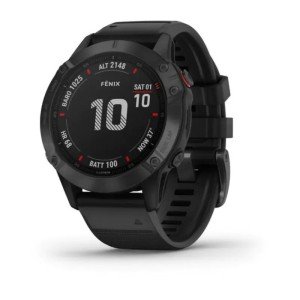 Умные часы Garmin Fenix 6 Pro черный с черным ремешком Умные часы Garmin Fenix 6 Pro черный с черным ремешком