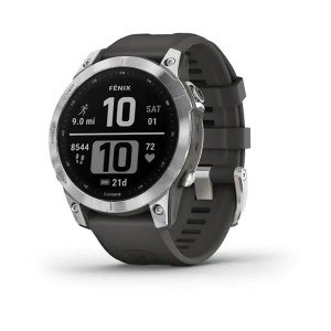 Умные часы Garmin FENIX 7 серебристый с черным ремешком(Silver with Graphite Band) Умные часы Garmin FENIX 7 серебристый с черным ремешком(Silver with Graphite Band)