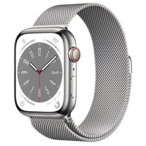 Apple Watch Series 8 GPS + Cellular 41mm Stainless Steel Case with Milanese Loop (серебристый) Apple Watch Series 8 GPS + Cellular 41mm Stainless Steel Case with Milanese Loop (серебристый)