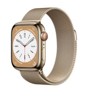 Apple Watch Series 8 GPS + Cellular 45mm Stainless Steel Case with Milanese Loop (gold / золотистый) Apple Watch Series 8 GPS + Cellular 45mm Stainless Steel Case with Milanese Loop (gold / золотистый)