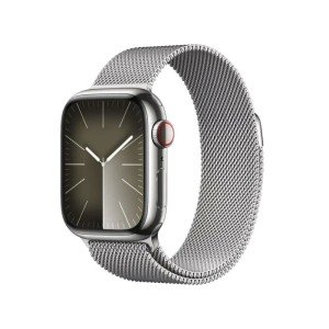 Apple Watch Series 9 41mm Silver Stainless Steel Case with Silver Milanese Loop Apple Watch Series 9 41mm Silver Stainless Steel Case with Silver Milanese Loop