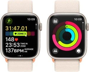 Умные часы Apple Watch Series 9 GPS 45mm Starlight Aluminum Case with Starlight Loop MR8V3 Умные часы Apple Watch Series 9 GPS 45mm Starlight Aluminum Case with Starlight Loop MR8V3