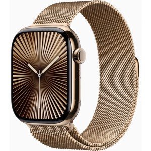 Умные часы Apple Watch Series 10 GPS + Cellular 46mm Titanium Gold Case with Deep Gold Milanese Loop Умные часы Apple Watch Series 10 GPS + Cellular 46mm Titanium Gold Case with Deep Gold Milanese Loop