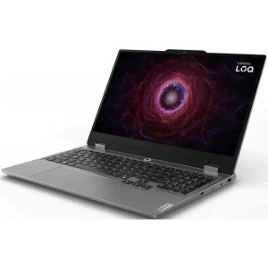 Ноутбук Lenovo LOQ 15ARP9, 15.6" (1920x1080) IPS 144 Гц/AMD Ryzen 5 7235HS/24 ГБ DDR5/512 ГБ SSD/NVIDIA GeForce RTX 3050 (6 Гб)/Без системы, Серый (83JC005FRK)