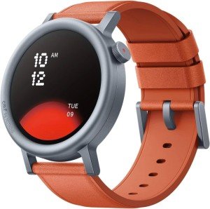 Смарт-часы CMF by Nothing Watch Pro 2 изогнутый пепельно-серый безель, оранжевый кожаный ремешок