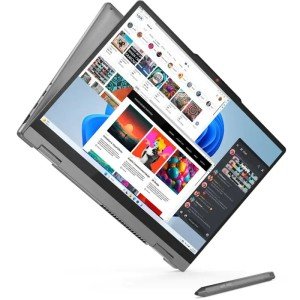 Ноутбук Lenovo IdeaPad 5 2-in-1 14AHP9, 14" (1920x1200) OLED/AMD Ryzen 7 8845HS/16 ГБ LPDDR5X/512 ГБ SSD/AMD Radeon Graphics/Без системы, Серый (83DR005NRK)
