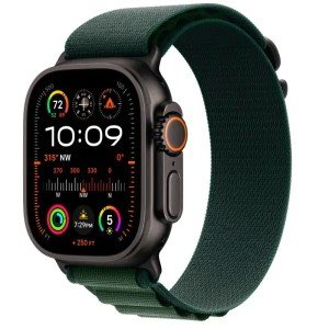 Часы Apple Watch Ultra 2 GPS + Cellular 49mm Black Titanium Case/With Dark Green Alpine Loop M Часы Apple Watch Ultra 2 GPS + Cellular 49mm Black Titanium Case/With Dark Green Alpine Loop M