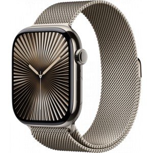 Умные часы Apple Watch Series 10 GPS + Cellular 42mm Titanium Natural Case with Deep Natural Milanese Loop LW|A Умные часы Apple Watch Series 10 GPS + Cellular 42mm Titanium Natural Case with Deep Natural Milanese Loop LW|A
